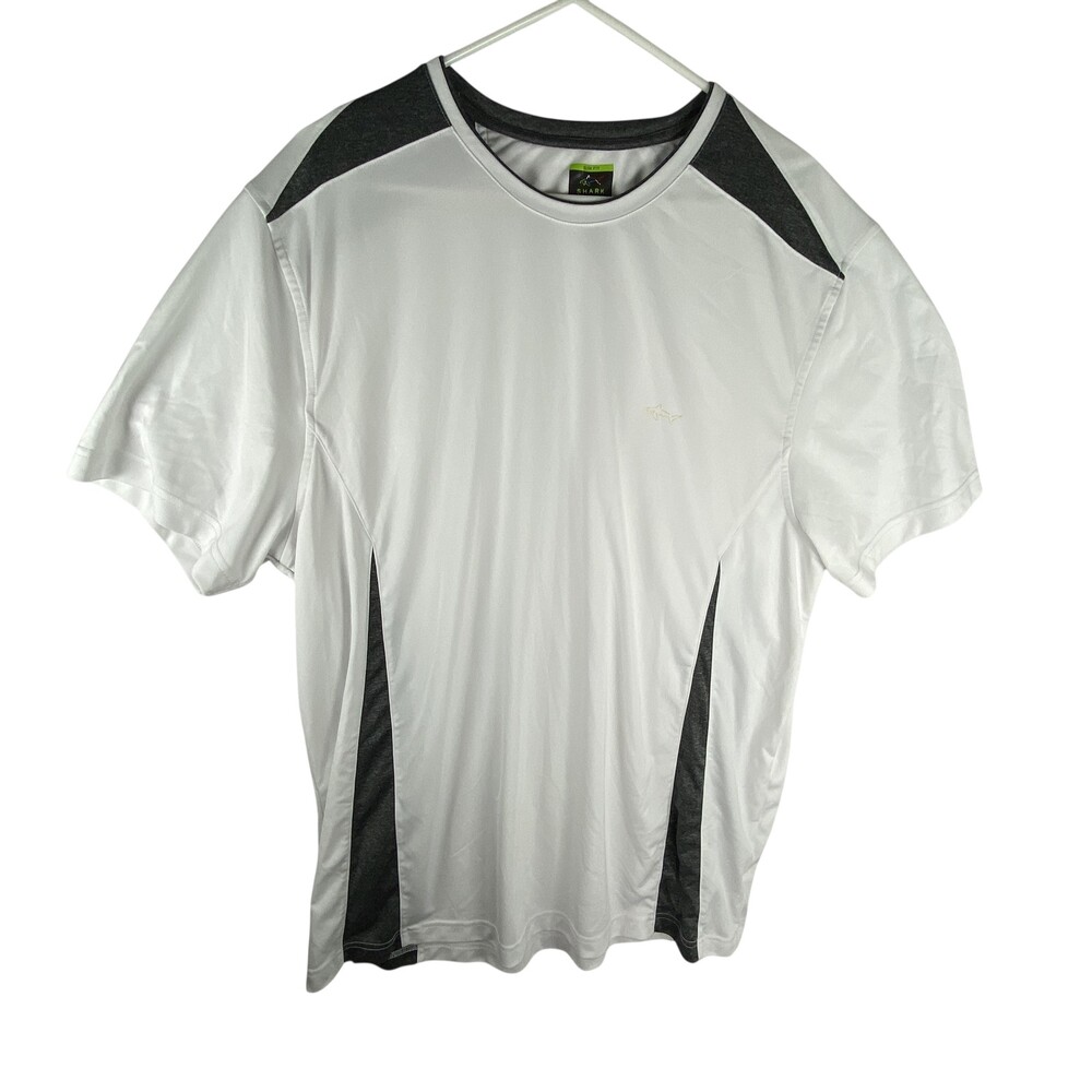 Greg Norman For Tasso Elba Shirt Mens 2XL White PlayDry Slim Fit Golf Top